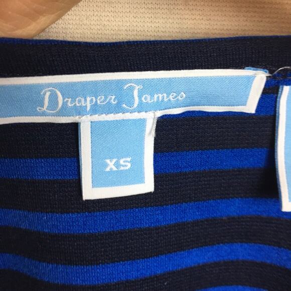 Draper James Blue Sadler Stripe Ponte Knit Flared Sleeve Knit Top XS - Picture 7 of 8